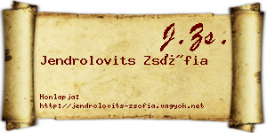 Jendrolovits Zsófia névjegykártya